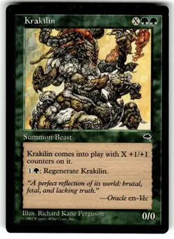 MTG Magic The Gathering Tempest Card Krakilin - Image 1