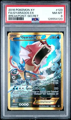 Pokemon XY Breakpoint Gyarados EX 123/122 PSA 8 - Image 1