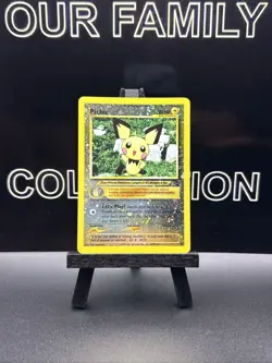 2001 Pokemon Black Star Promo #35 Pichu Reverse Holo Pokemon TCG WOTC SWIRL LP - Image 1