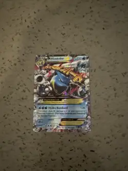 Mega Blastoise EX 2016 Evolutions Pokemon Card TCG - DAMAGED - HP - - Image 1