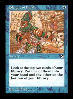 MTG Sleight of Hand LP Light Play Portal Second 2nd [3866] - Image 1