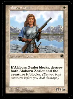 MTG Alaborn Zealot LP Light Play Portal Second 2nd [3930] - Image 1