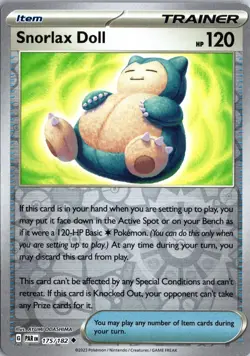 Snorlax Doll 175/182 Uncommon Paradox Rift Pokemon Reverse Holo Near Mint - Image 1