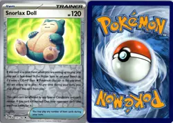 Snorlax Doll 175/182 Uncommon Paradox Rift Pokemon Reverse Holo Near Mint - Image 3