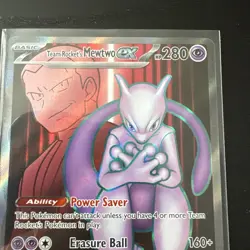 Pokemon TCG Team Rockets Mewtwo EX 213/182 Destined Rivals Rate Holo Full Art - Image 2