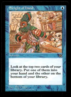 MTG Sleight of Hand LP Light Play Portal Second 2nd [3865] - Image 1