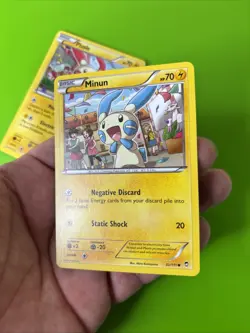 Pokemon Binder Collection Plusle 31/111 Minun 32/111 Furious Fists XY LP+ - Image 5