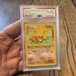 Pokemon Vulpix Neo Destiny 91/105 1st Edition PSA 10 Regular English 2002 - Image 1