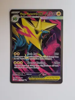 Pokemon TCG Mega Evolutions Mega Manectric EX Ultra Rare Full Art Holo 158/132 - Image 1