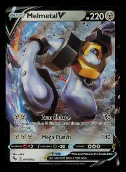 Melmetal V 047/078 Holo V Rare Pokemon GO Pokemon Near Mint - Image 1