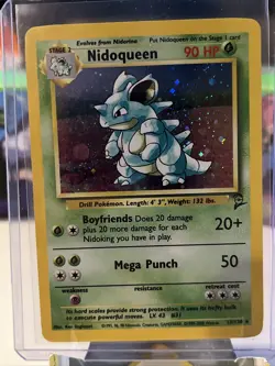 Pokemon TCG Nidoqueen Base Set 2 12/130 Holo Unlimited Holo Rare LP - Image 1