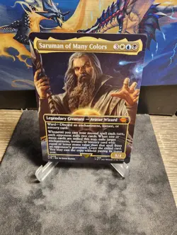 Saruman of Many Colors Borderless LTR 0415 Regular Mythic MTG - Image 1