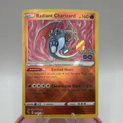 Radiant Charizard 011/078 Pokemon GO Radiant Rare Holo Basic NM - Image 1
