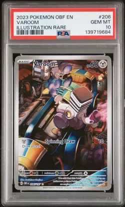2023 POKEMON OBF EN-OBSIDIAN FLAMES ILLUSTRATION RARE #206 VAROOM PSA 10 - Image 1