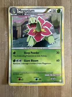 Meganium 26/123 Heart Gold Soul Silver Base Set Cosmos Holo Rare Pokemon LP - Image 1