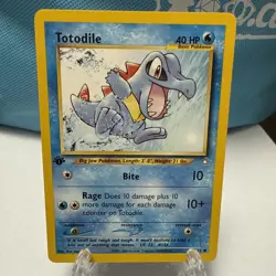 2000 Pokemon WOTC - Neo Genesis - 80/111 1st Edition - Totodile - Image 1