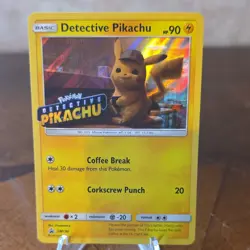 Pokemon Stamped Detective Pikachu SM190 Promo Holo - Image 1