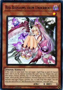 Yugioh Red Blossoms from Underroot DUDE-EN006 1st Edition Ultra Rare VLP - Image 1