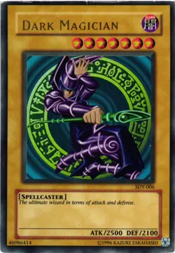 Yugioh Dark Magician SDY-006 Unlimited Edition Ultra Rare DMG - Image 1