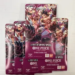One Piece, A Fist Of Divine Speed Sleeved Booster Packs - OP-11 - Lot Of 5 - Image 1