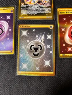 Pokemon TCG Gold Energy Card Lot Reversal Psychic Steel Fire 4 Cards - Image 2