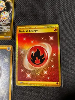Pokemon TCG Gold Energy Card Lot Reversal Psychic Steel Fire 4 Cards - Image 3