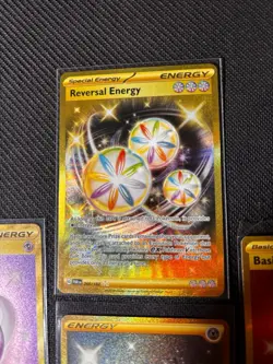 Pokemon TCG Gold Energy Card Lot Reversal Psychic Steel Fire 4 Cards - Image 5