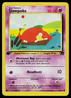 Pokemon Card - Slowpoke Team Rocket 67/82 Common 1st Edition - Image 1