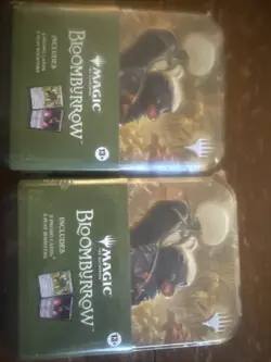 Lot of 2 Magic The Gathering Bloomburrow Tins MTG Packs Factory Sealed New - Image 1