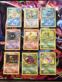 Pokemon Vintage Card Lot #6 9x Cards From Mixed Sets All Individual Sleeved - Image 1