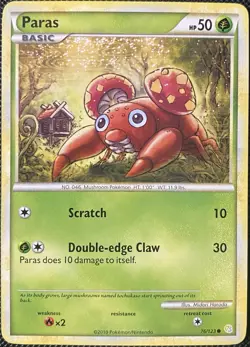 Paras 76/123 Heartgold & Soulsilver Regular - Pokemon Card - Image 1