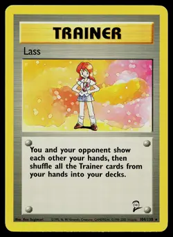 Pokemon Card Base Set 2 Lass 104/130 Rare - Image 1