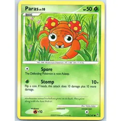 Paras 2009 119/147 Common Pokemon Trading Card Regular - Image 1
