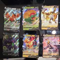 “Lot of 6 Pokemon V cards. All in near mint no duplicates all different Pokemon - Image 1