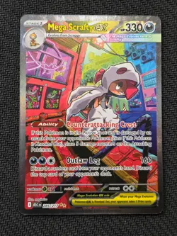 Mega Scrafty ex 285/217 Me: Ascended Heroes SIR NEAR MINT CONDITION CARD - Image 1