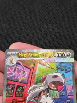 Mega Scrafty ex 285/217 Me: Ascended Heroes SIR NEAR MINT CONDITION CARD - Image 3
