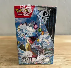 Pokemon TCG Scarlet & Violet Stellar Crown Booster Box Sealed + Acrylic Case - Image 5