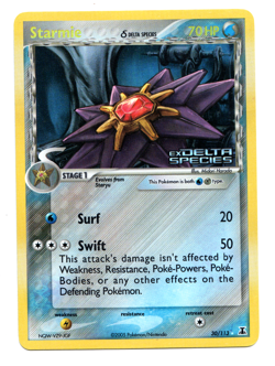 Starmie 30/113 EX Delta Species Holo Rare Stamped Pokemon TCG - LP! - Image 1