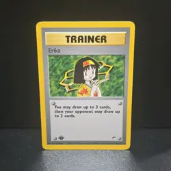 Pokemon TCG Erika Gym Heroes 100/132 Rare 1st Edition Trainer 2000 English - Image 1