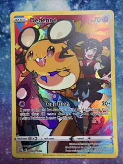 Dedenne TG07/TG30 Brilliant Stars Trainer Gallery Ultra Rare Full Art Pokemon - Image 1