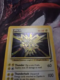 Pokemon TCG Zapdos 20/130 Base Set 2 Holo Rare WOTC VTG 2000 MP - Image 2