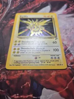 Pokemon TCG Zapdos 20/130 Base Set 2 Holo Rare WOTC VTG 2000 MP - Image 3