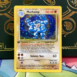 Pokemon TCG Machamp Holo Rare 1st Edition Base Set 8/102 LP - Image 3