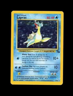 1999 WOTC Pokemon FOSSIL LAPRAS HOLO 10/62 RARE! LP - Image 1