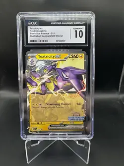 Pokemon Toxtricity ex 215 Black Star Promo CGC (10) Illustration Contest - Image 1