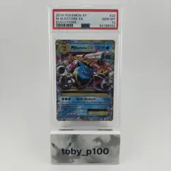 Pokemon M Blastoise EX 22/108 XY Evolutions 22 TCG 2016 #22 - PSA 10 - Image 1