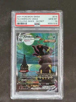 Pokemon Umbreon VMAX Secret Rare 215/203 Evolving Skies PSA 10 Englisch - Image 1