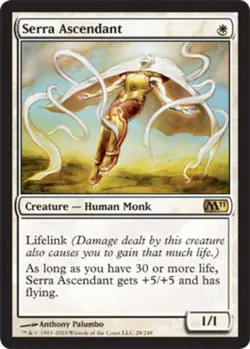 Moderate Play, English MTG Regular Serra Ascendant Magic 2011 Magic the Gatherin - Image 1