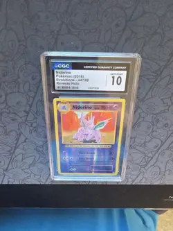 GEM MINT Pokemon: Nidorino #43/108 XY Evolutions Rev Holo 2016 - CGC 10 - B113 - Image 4