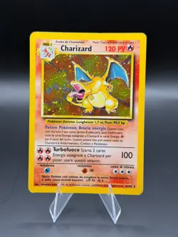 Charizard 4/102 HOLO Rare Italian Base Set WOTC 1999 MP Pokemon TCG - Image 1